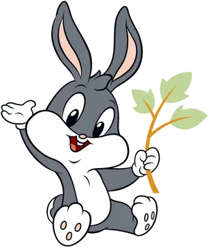 Bugs Bunny Holding Carrot PNG image