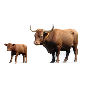 Bull And Calf PNG Fst34 PNG