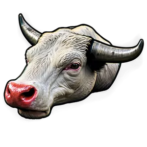 Bull Head In Color PNG 72