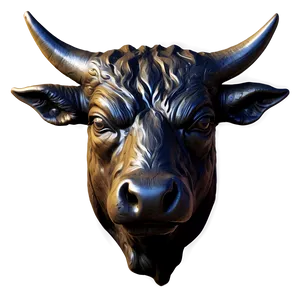 Bull Head In Color PNG Ben