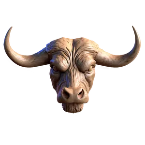 Bull Head In Color PNG Fll