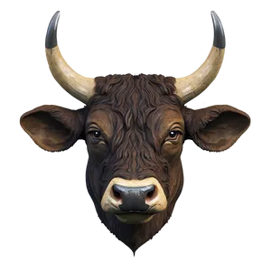 Bull Head In Nature PNG 06132024