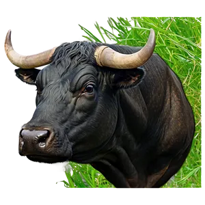 Bull Head In Nature PNG 06132024