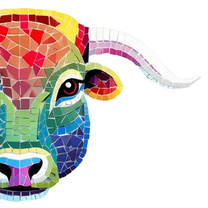 Bull Head Mosaic PNG 06132024
