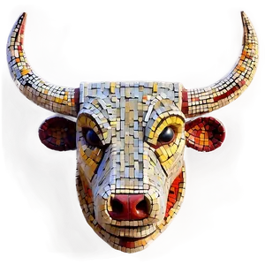 Bull Head Mosaic PNG 06132024