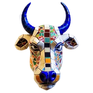 Bull Head Mosaic PNG 84