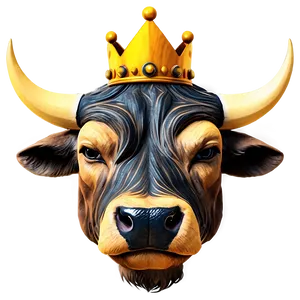 Bull Head With Crown PNG 70