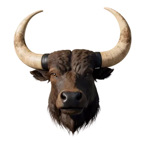 Bull Head With Crown PNG Lux