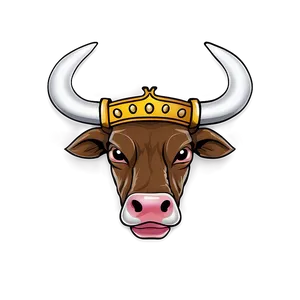 Bull Head With Crown PNG Rlv