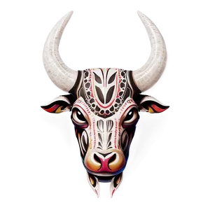 Bull Head With Tribal Marks PNG 48 PNG
