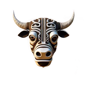 Bull Head With Tribal Marks PNG Ntq75 PNG