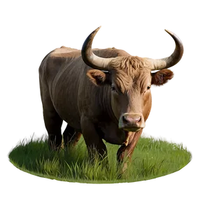 Bull In Field PNG 05242024
