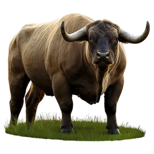 Bull In Field PNG Crh83
