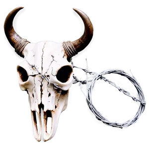 Bull Skull And Barbed Wire PNG 25 PNG