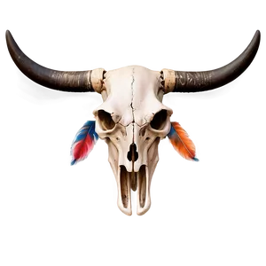 Bull Skull And Feathers Png Rvt PNG image