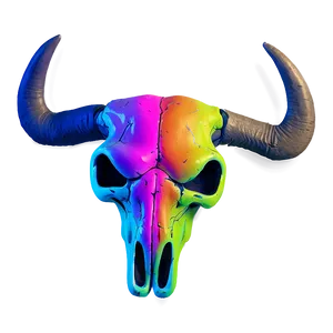 Bull Skull In Neon Colors Png 92 PNG image