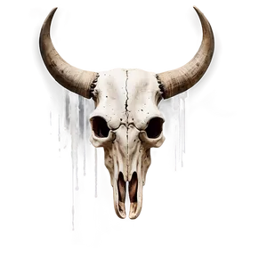 Bull Skull On Grunge Background Png Qck PNG image