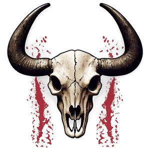 Bull Skull On Grunge Background PNG Tkj PNG