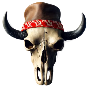 Bull Skull With Bandana Png Egm PNG image