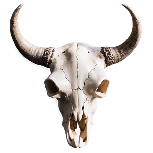 Bull Skull With Mountain Landscape PNG 06122024 PNG