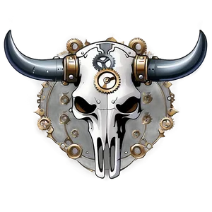 Bull Skull With Steampunk Elements PNG Yhb44 PNG