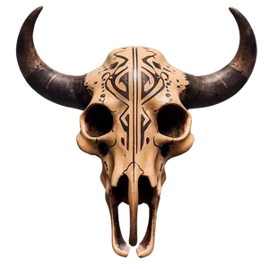 Bull Skull With Tribal Marks PNG 83