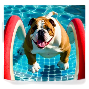 Bulldogs In A Pool Party PNG 41