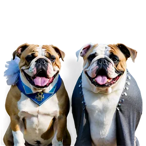 Bulldogs In Costume Party PNG Trn