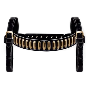 Bullet Belt On Black Png 06272024 PNG image