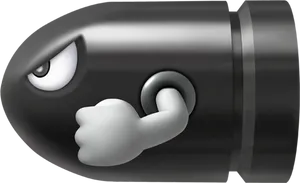 Bullet Bill Character Graphic PNG image