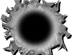 Bullet Hole Graphic Blackand White PNG image
