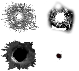 Bullet Hole Texturesin Glass PNG image
