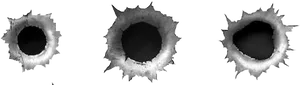 Bullet Holes Triptych PNG