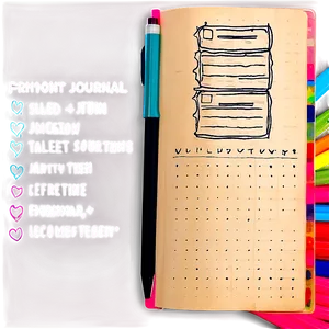 Bullet Journal Notebook PNG 96