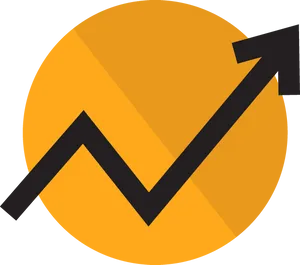 Bullish Stock Market Graph Icon PNG image