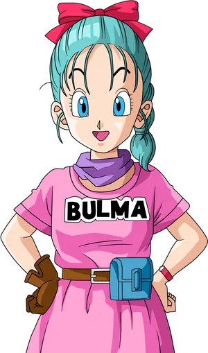Bulma Character Portrait Dragon Ball PNG image