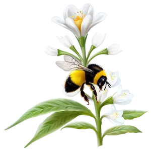 Bumblebee Pollinating Flower PNG 13 PNG