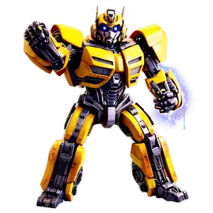 Bumblebee Transformer In Action PNG Mns5 PNG