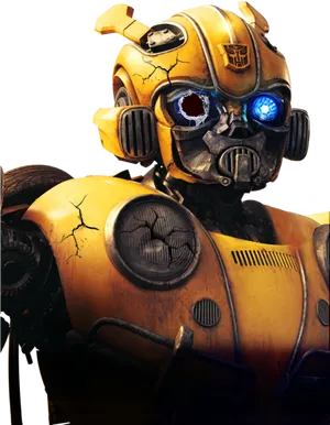 Bumblebee Transformers Close Up PNG image