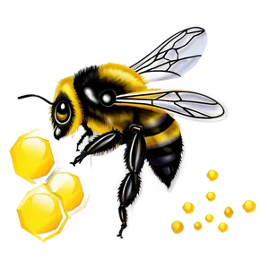 Bumblebee With Honeycomb PNG 42
