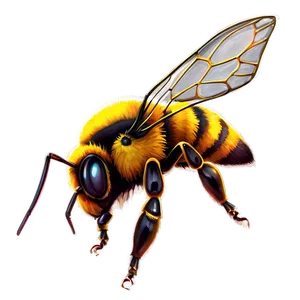 Bumblebee With Wings Spread PNG 05252024 PNG