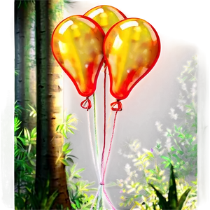 Bunch Of Yellow Balloons PNG 06262024