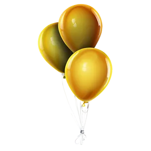 Bunch Of Yellow Balloons PNG Dww7