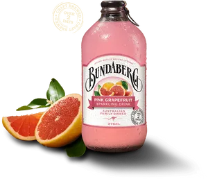 Bundaberg Pink Grapefruit Sparkling Drink PNG