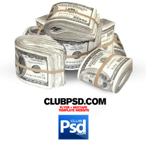 Bundlesof U S Dollars Stacked PNG image