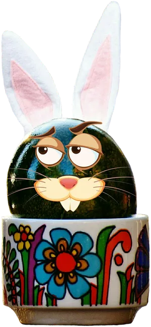 Bunny Ears Easter Egg Cup PNG image