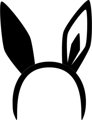 Bunny Ears Headband Silhouette PNG image