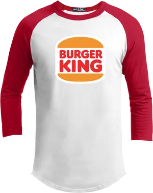 Burger King Logo Baseball Tee Shirt PNG image