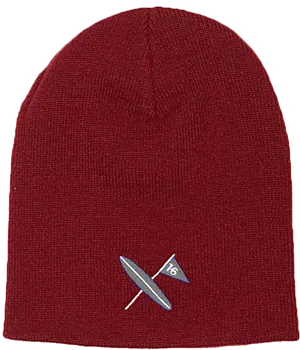 Burgundy Beaniewith Logo Patch