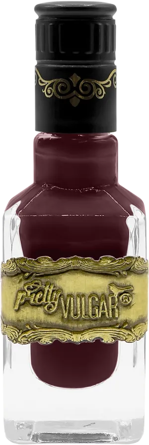 Burgundy Nail Polish Bottle